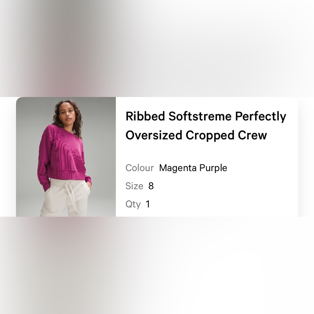 Ribbed Softstream oversized crew